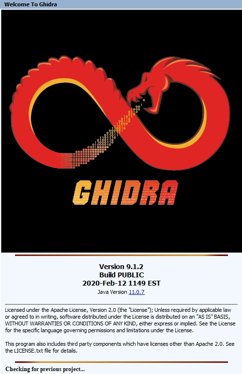 A splash screen of a ouroboros snake eating itself